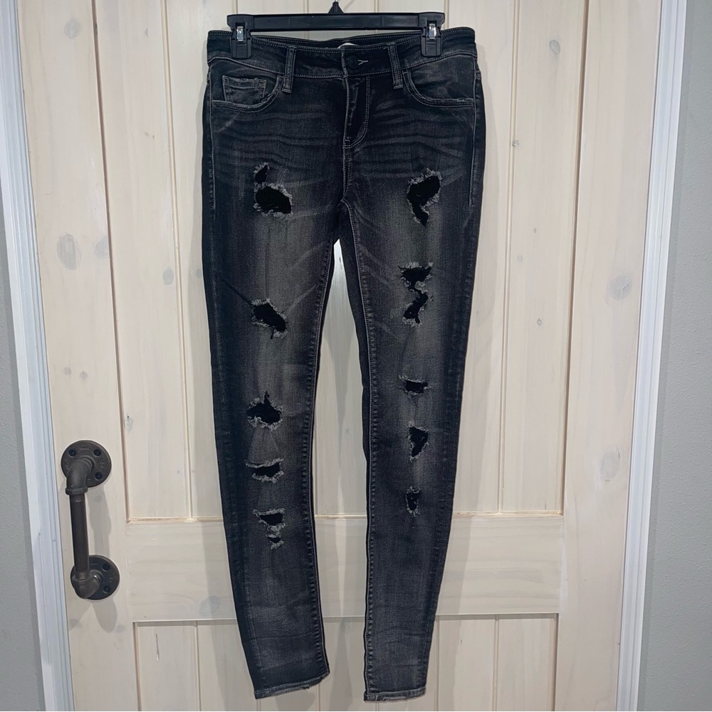 Daytrip Refined Jeans Size 26R Lynx Destroyed Skinny Black Wash